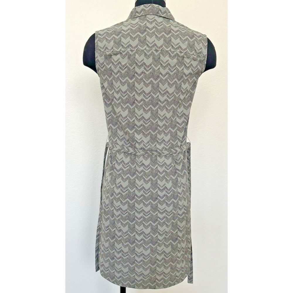Eddie Bauer‎ Athleisure Dress Olive Green Purple Geometric AOP Stretch Travel XS - Picture 10 of 16